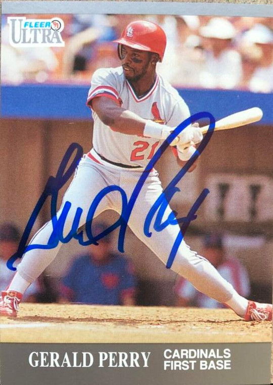 Gerald Perry Autographed 1991 Fleer Ultra Update #U-109