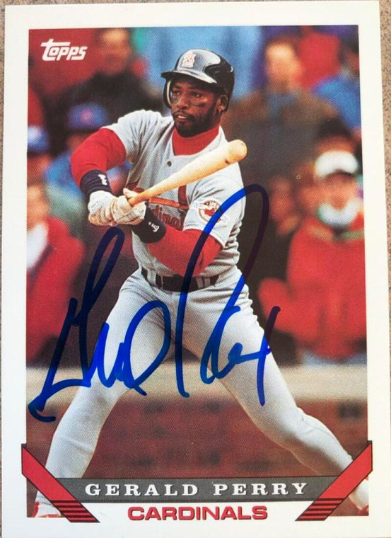 Gerald Perry Autographed 1993 Topps #597