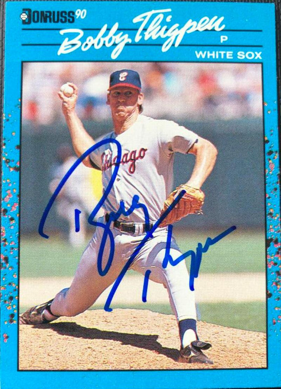 Bobby Thigpen Autographed 1990 Donruss Best of the AL #32