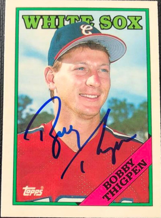 Bobby Thigpen Autographed 1988 Topps Tiffany #613