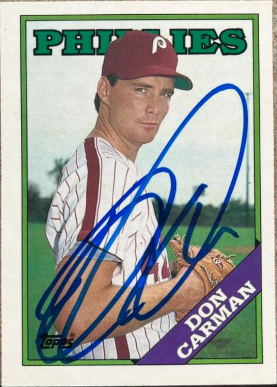 Don Carman Autographed 1988 Topps Tiffany #415