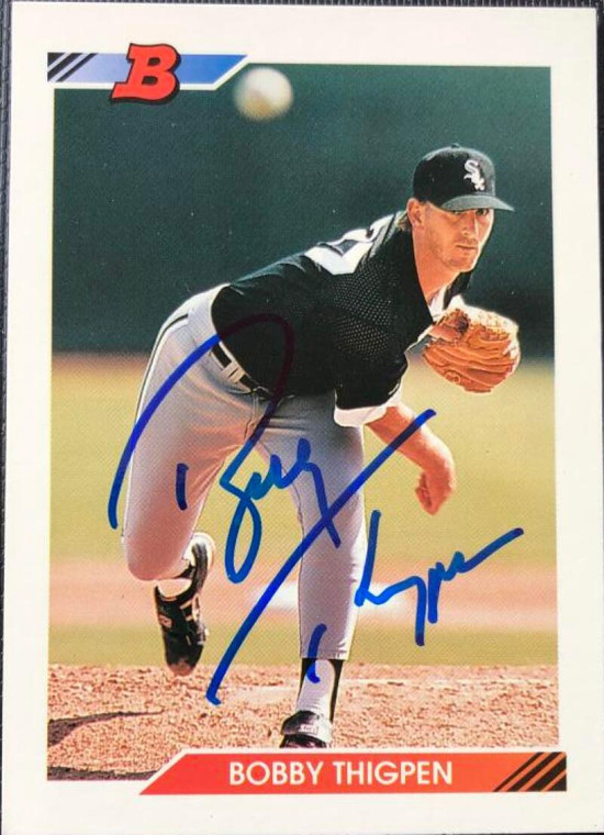 Bobby Thigpen Autographed 1992 Bowman #36