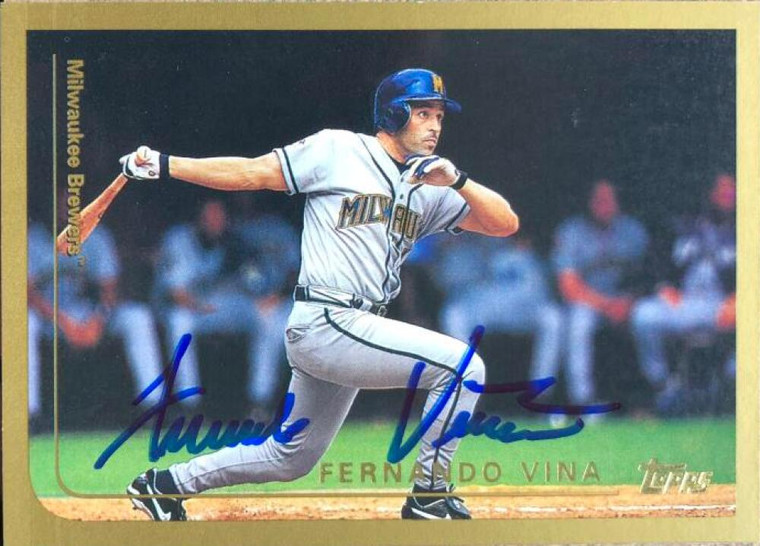 Fernando Vina Autographed 1999 Topps #328