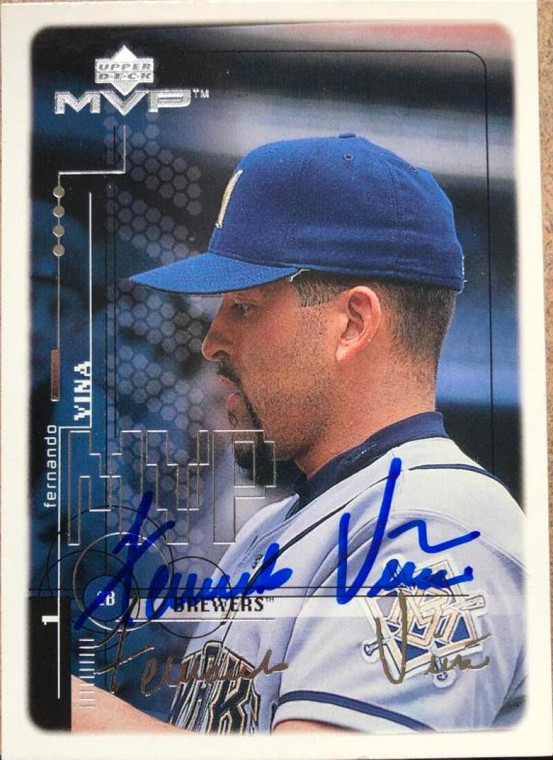 Fernando Vina Autographed 1999 Upper Deck MVP #113