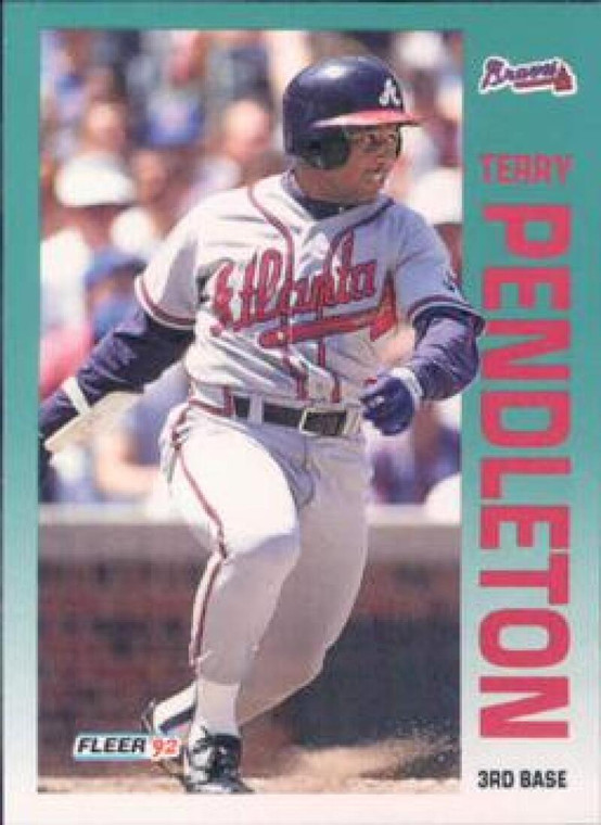 1992 Fleer #366 Terry Pendleton VG Atlanta Braves 
