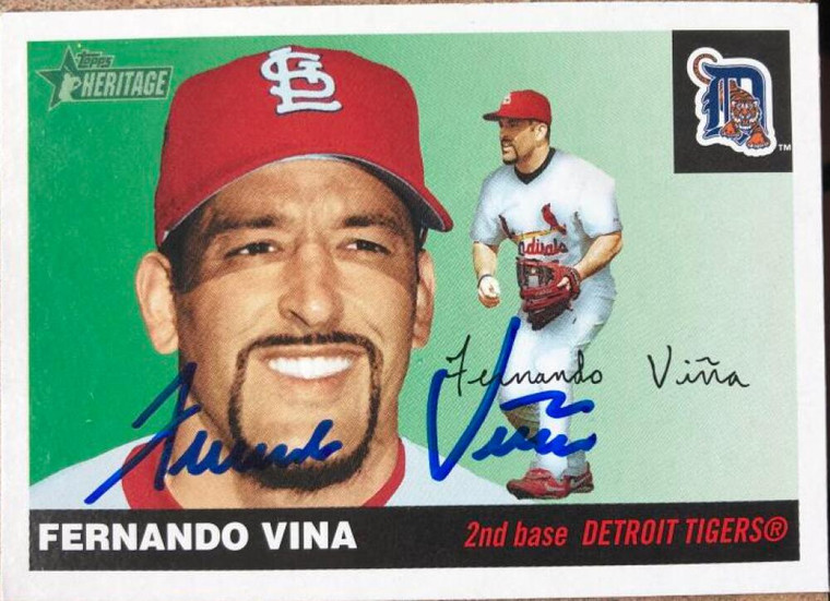 Fernando Vina Autographed 2004 Topps Heritage #305