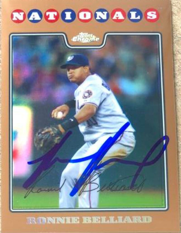 Ronnie Belliard Autographed 2008 Topps Chrome - Copper Refractor #149 LE 599