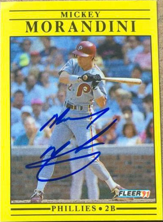 Mickey Morandini Autographed 1991 Fleer #407