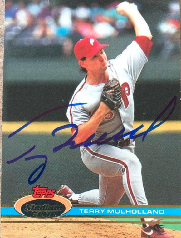 Terry Mulholland Autographed 1991 Stadium Club #58