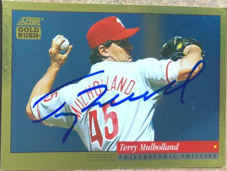 Terry Mulholland Autographed 1994 Score Gold Rush #184