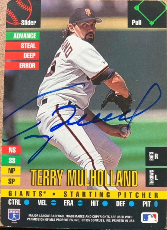 Terry Mulholland Autographed 1995 Donruss Top of the Order #NNO