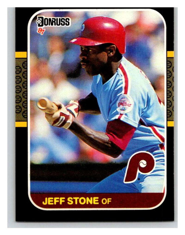 1987 Donruss #309 Jeff Stone VG Philadelphia Phillies 