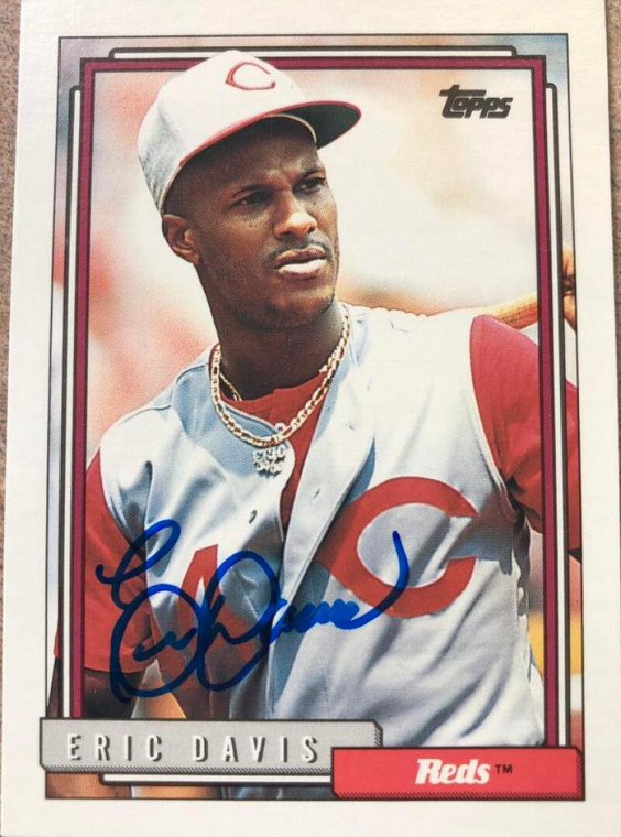 Eric Davis Autographed 1992 Topps #610