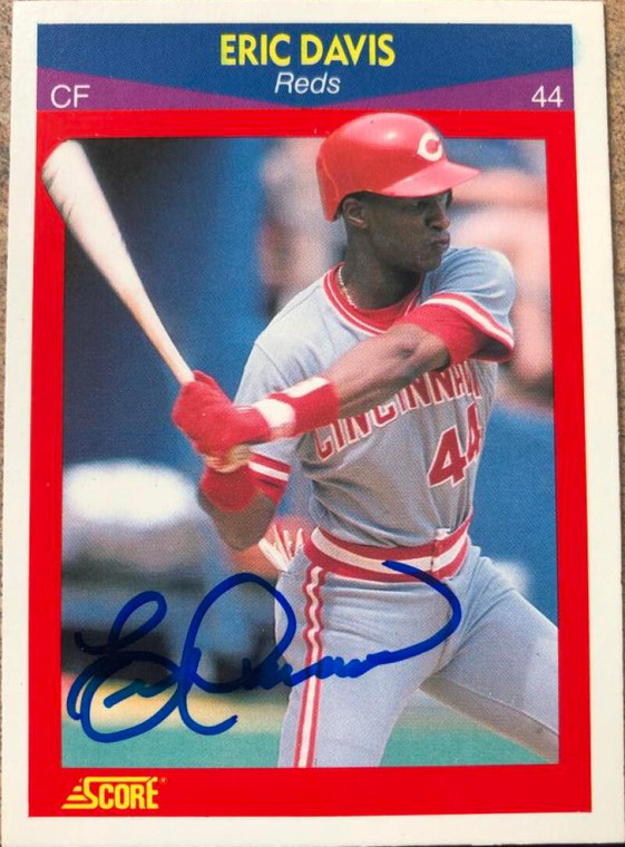 Eric Davis Autographed 1990 Score 100 Superstars #95