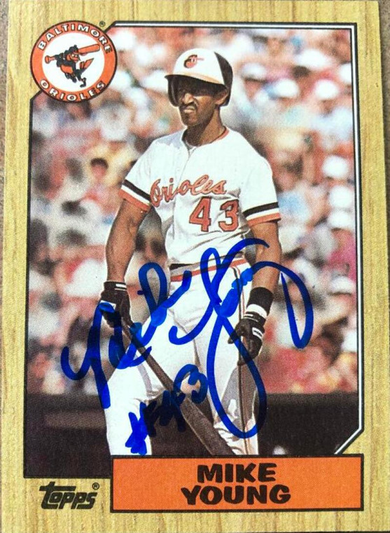 Mike Young Autographed 1987 Topps #309