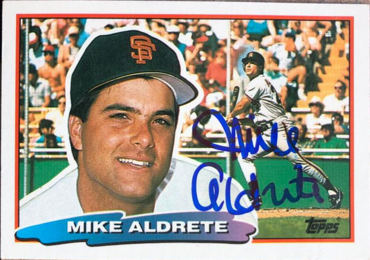 SOLD 106042 Mike Aldrete Autographed 1988 Topps Big #119