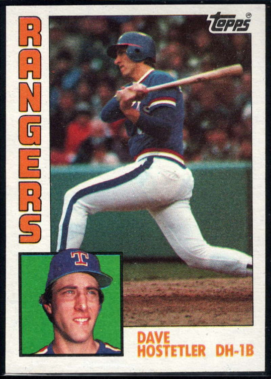 1984 Topps #62 Dave Hostetler VG Texas Rangers 