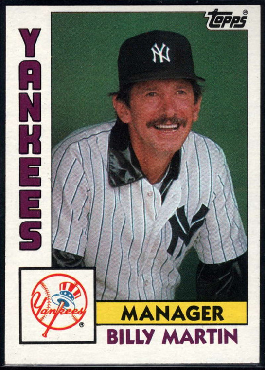1984 Topps #81 Billy Martin MG VG New York Yankees 