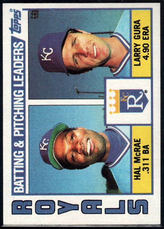 1984 Topps #96 Hal McRae/Larry Gura VG Kansas City Royals 