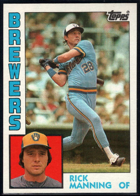 1984 Topps #128 Rick Manning VG Milwaukee Brewers 