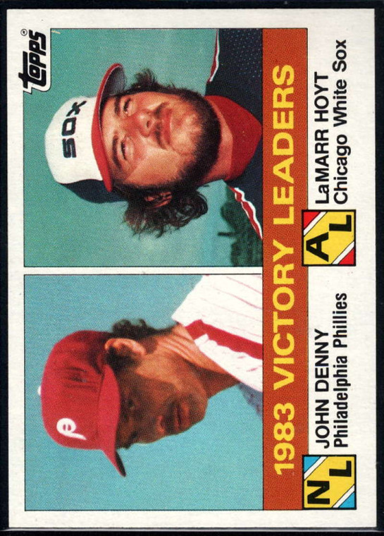 1984 Topps #135 John Denny/LaMarr Hoyt Victory Leaders VG Philadelphia Phillies/Chicago White Sox 
