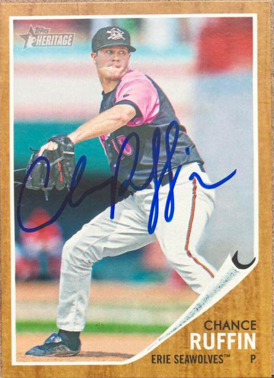 Chance Ruffin Autographed 2011 Topps Heritage Minor League #165
