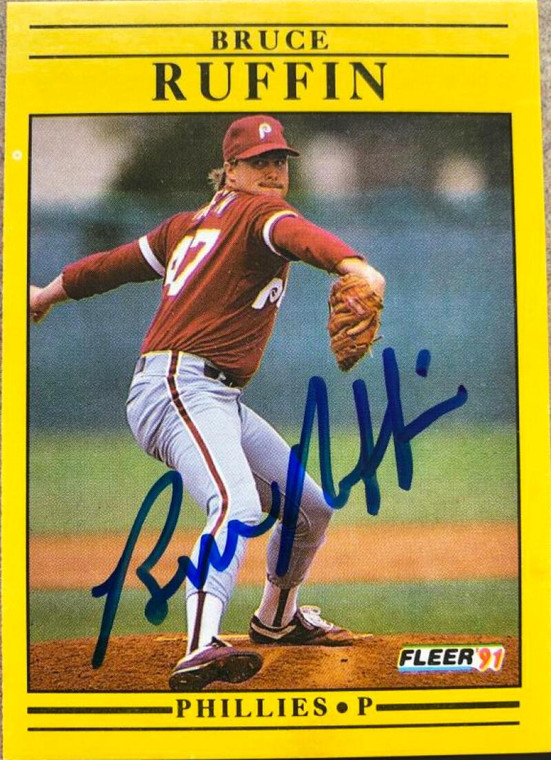 Bruce Ruffin Autographed 1991 Fleer #411
