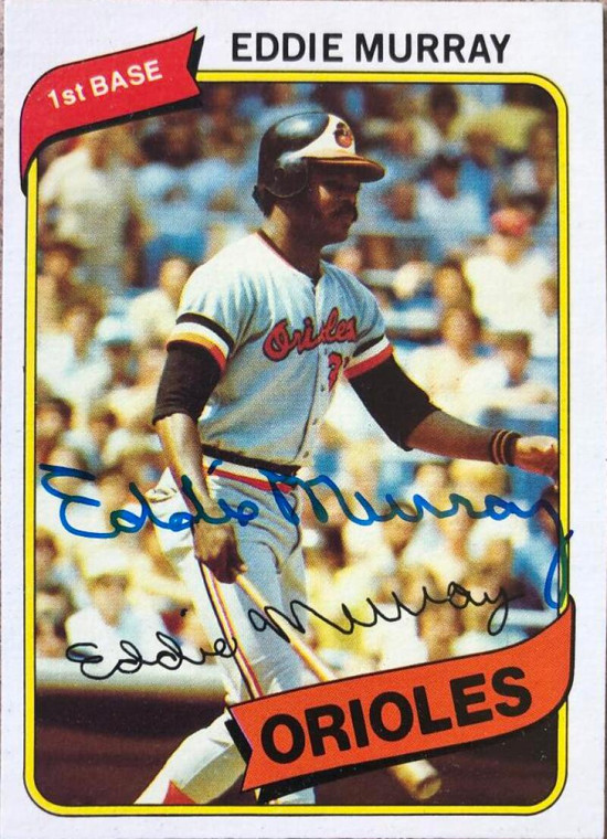 SOLD 106087 Eddie Murray Autographed 1980 Topps #160