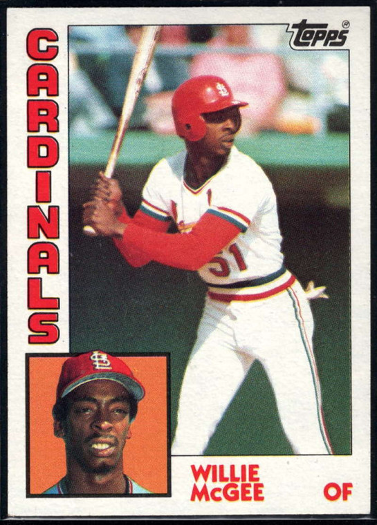 SOLD 20624 1984 Topps #310 Willie McGee VG St. Louis Cardinals 
