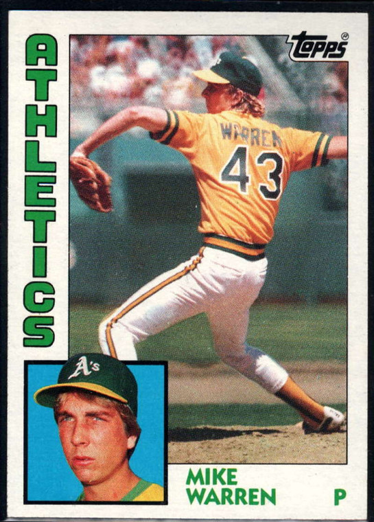 1984 Topps #338 Mike Warren VG Oakland Athletics 