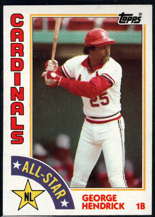 1984 Topps #386 George Hendrick AS VG St. Louis Cardinals 