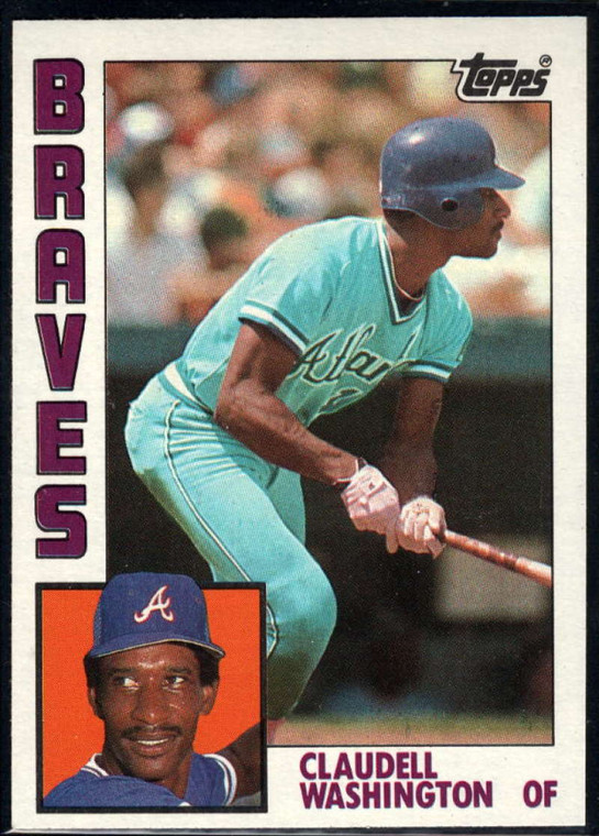 1984 Topps #410 Claudell Washington VG Atlanta Braves 