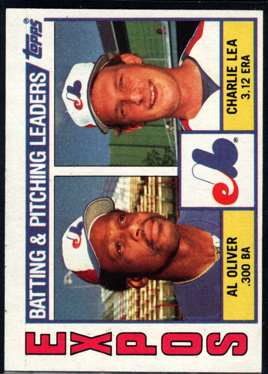 1984 Topps #516 Al Oliver/Charlie Lea VG Montreal Expos 