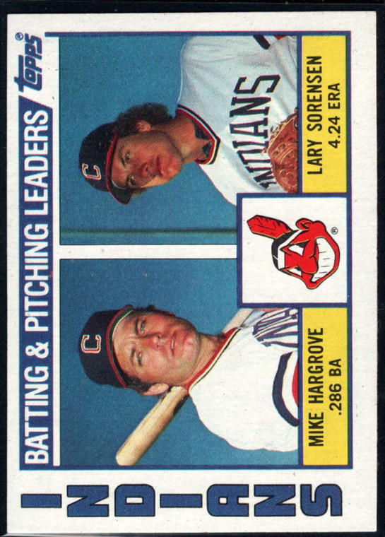 1984 Topps #546 Mike Hargrove/Lary Sorensen VG Cleveland Indians 