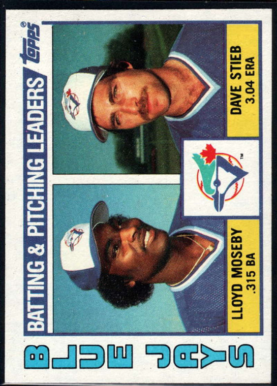 1984 Topps #606 Lloyd Moseby/Dave Stieb VG Toronto Blue Jays 