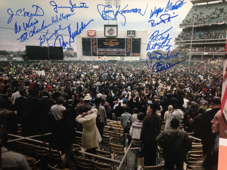 1969 World Series Champion Amazin' Mets Autographed 11 x 14 Photo 15 Autographs 