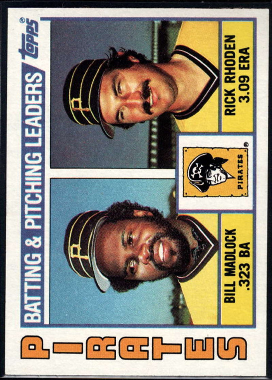 1984 Topps #696 Bill Madlock/Rick Rhoden VG Pittsburgh Pirates 