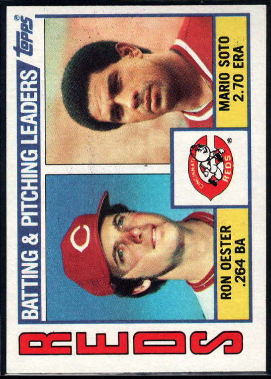 1984 Topps #756 Ron Oester/Mario Soto VG Cincinnati Reds 