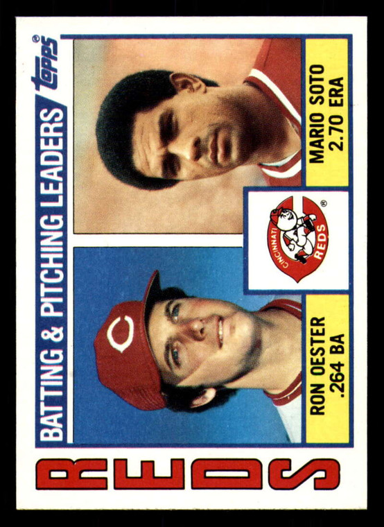 1984 Topps #756 Ron Oester/Mario Soto VG Cincinnati Reds 
