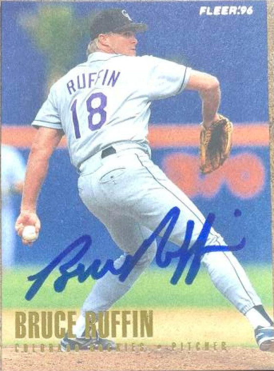 SOLD 106145 Bruce Ruffin Autographed 1996 Fleer #373