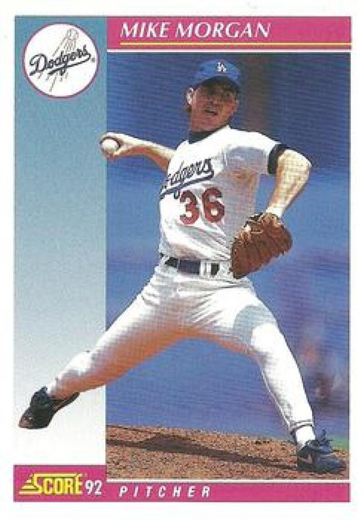 1992 Score #171 Mike Morgan VG  Los Angeles Dodgers 