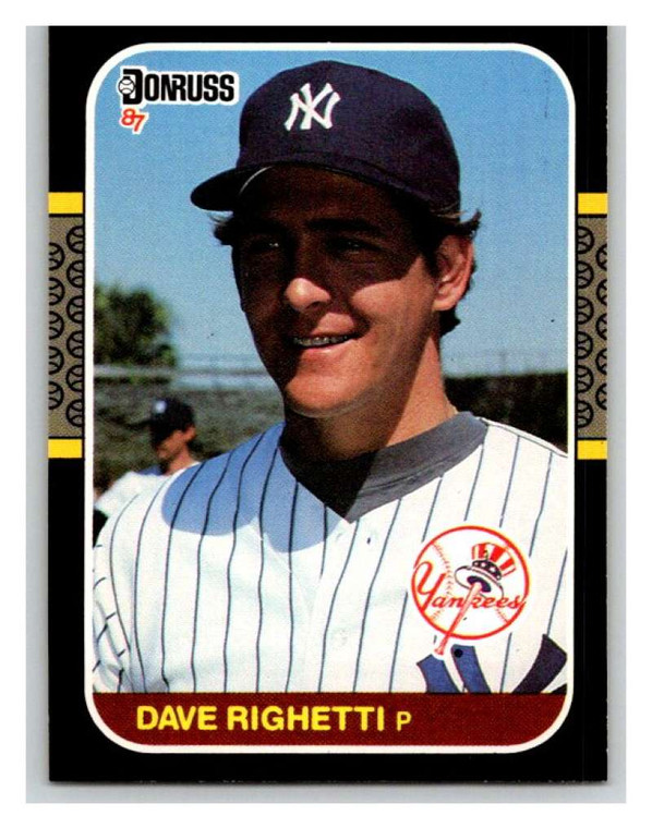 1987 Donruss #128 Dave Righetti VG New York Yankees 