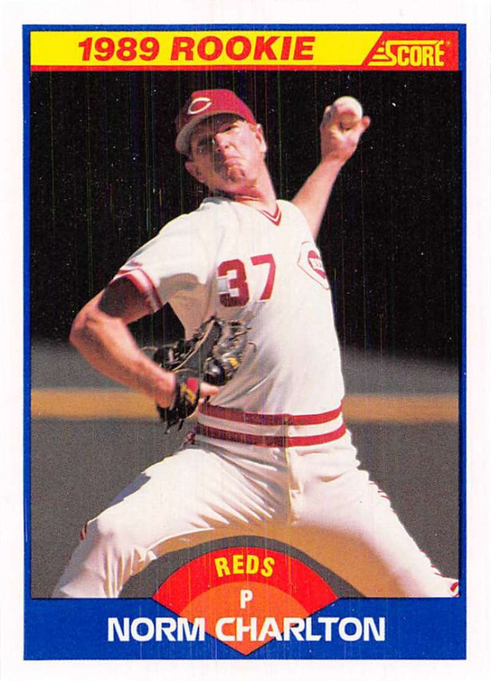 1989 Score #646 Norm Charlton VG RC Rookie Cincinnati Reds 