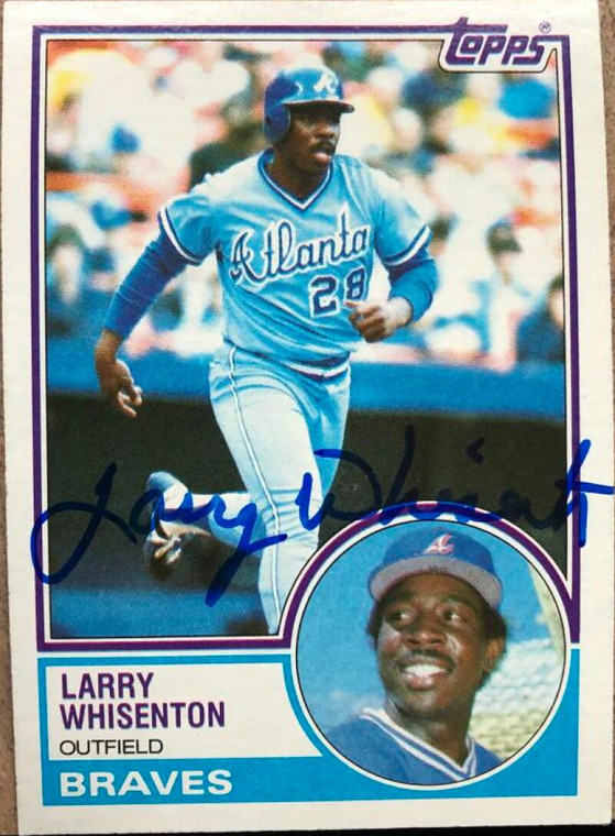 Larry Whisenton Autographed 1983 Topps #544