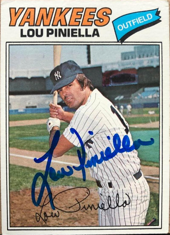 Lou Piniella Autographed 1977 Topps #96