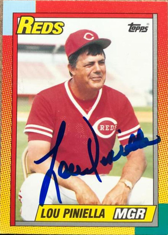 Lou Piniella Autographed 1990 Topps Traded #96T