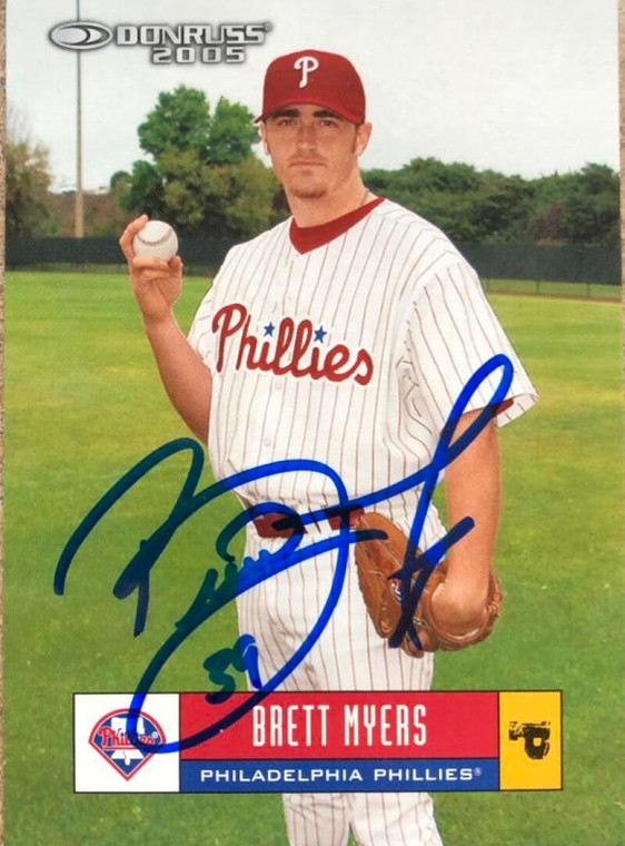 Brett Myers Autographed 2005 Donruss #293