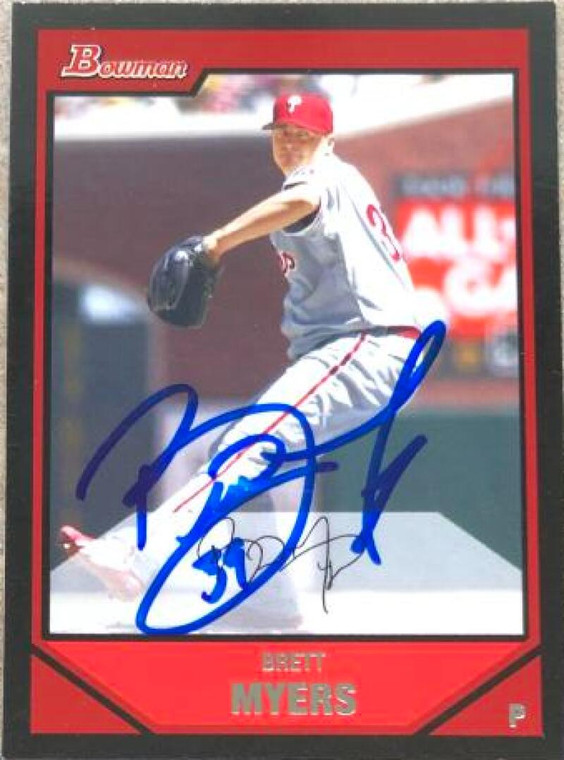 Brett Myers Autographed 2007 Bowman #144