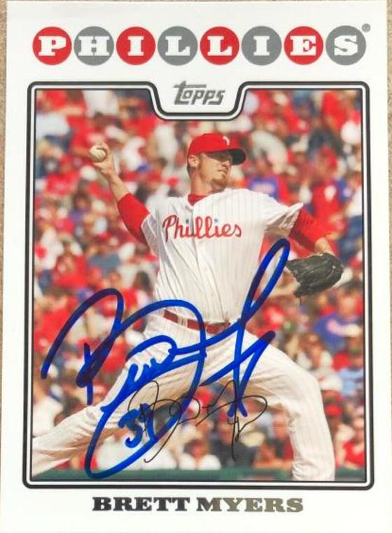 Brett Myers Autographed 2008 Topps #262