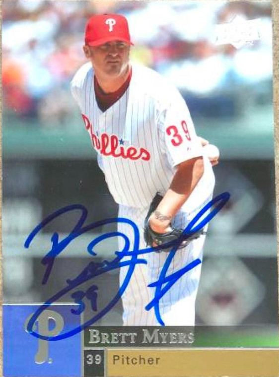 Brett Myers Autographed 2009 Upper Deck #297